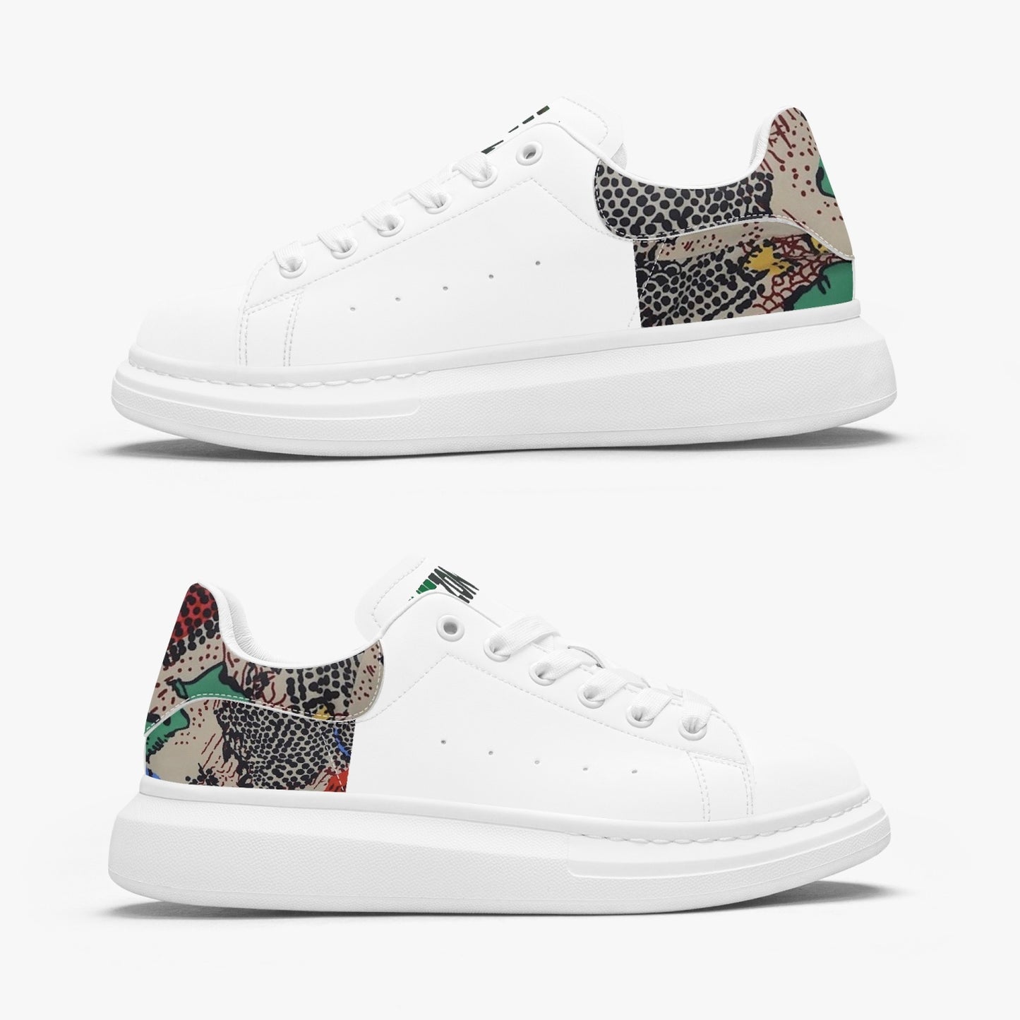 FZ Safari Print Leather Oversized Sneakers - FZwear