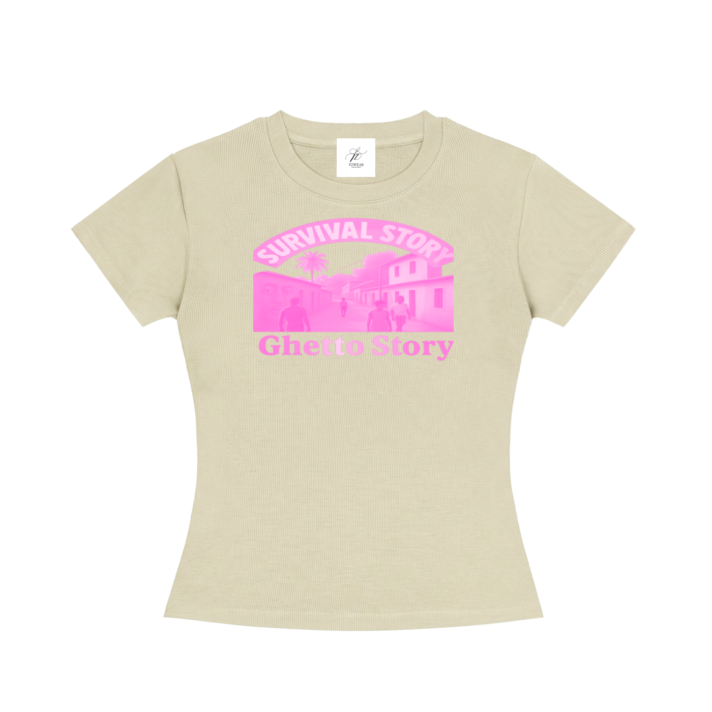 FZ Women's Slim Fit Ghetto Crewneck Tee