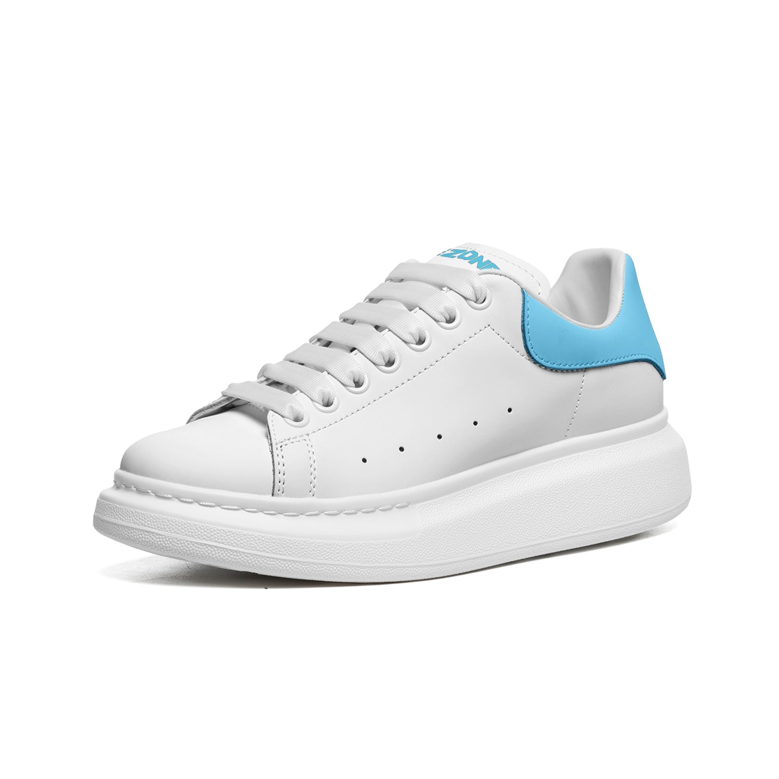 FZ Unisex Non Slip Lace Up Faux Leather Sneakers