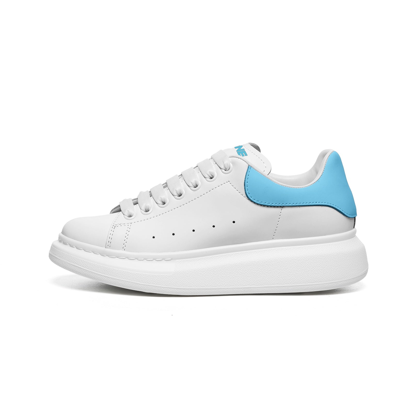 FZ Unisex Non Slip Lace Up Faux Leather Sneakers
