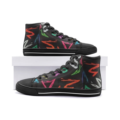 FZ African Print Unisex High Top Canvas Shoes