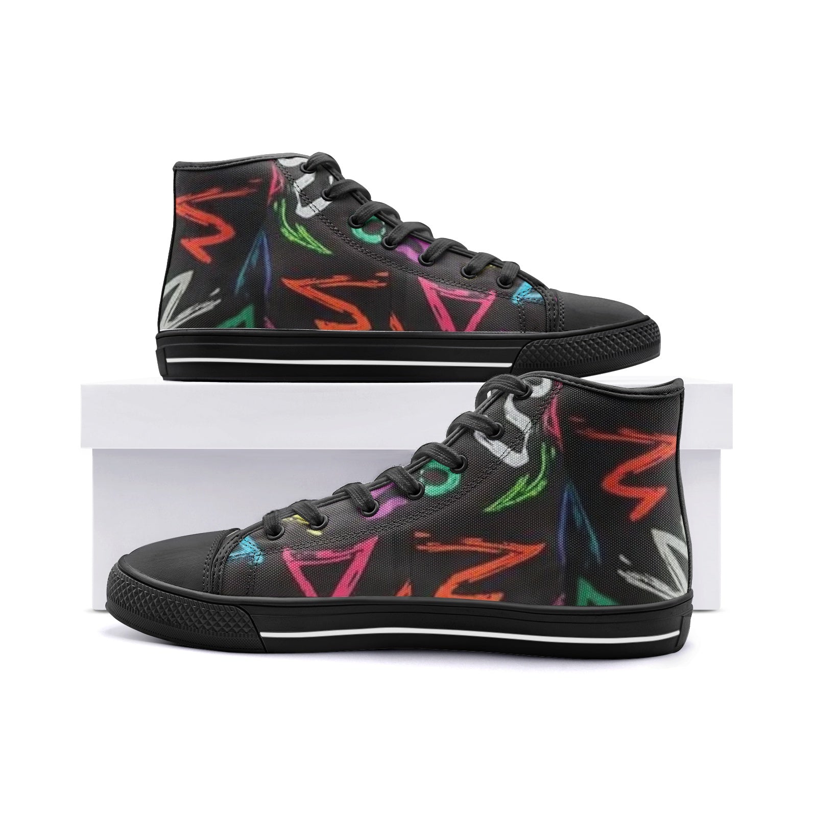 FZ African Print Unisex High Top Canvas Shoes - FZwear