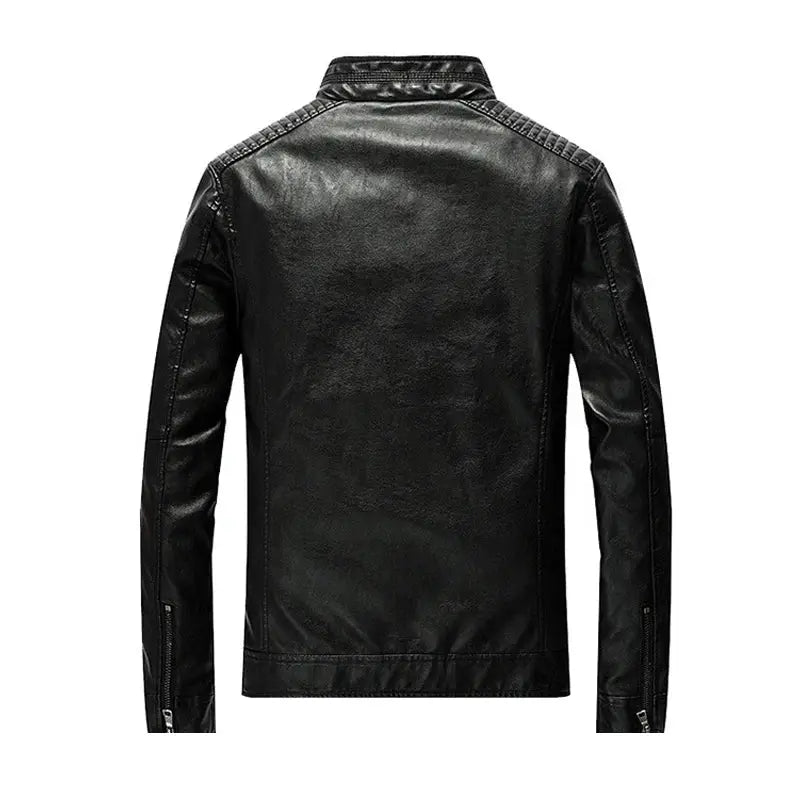 2021 New PU Leather Jacket Men Streetwear Clothes Washed Fleece Motorcycle Leather Jacket Fashion Bomber Casual Coat Deri Mont FZwear