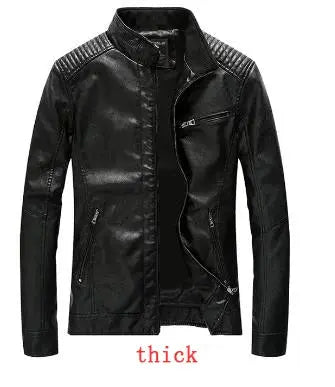 2021 New PU Leather Jacket Men Streetwear Clothes Washed Fleece Motorcycle Leather Jacket Fashion Bomber Casual Coat Deri Mont FZwear