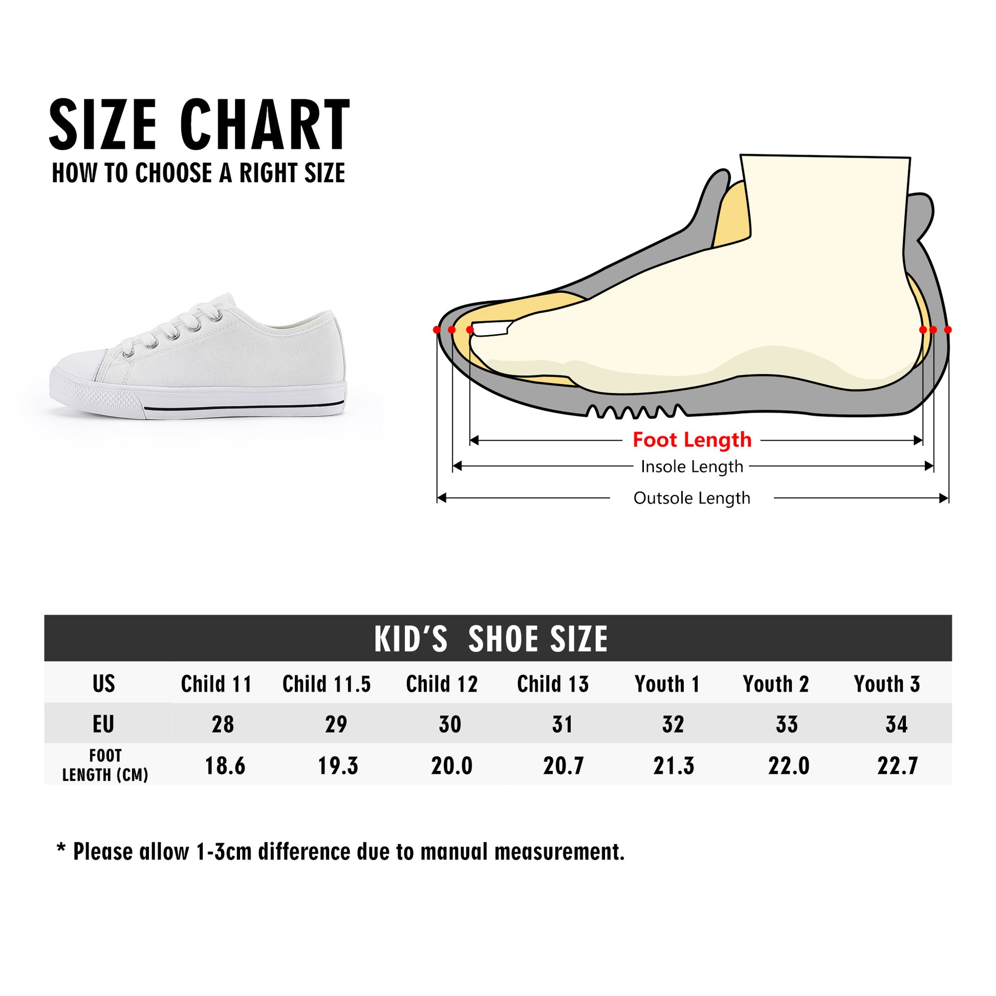 FZ Kids Low Top Canvas Shoes - FZwear