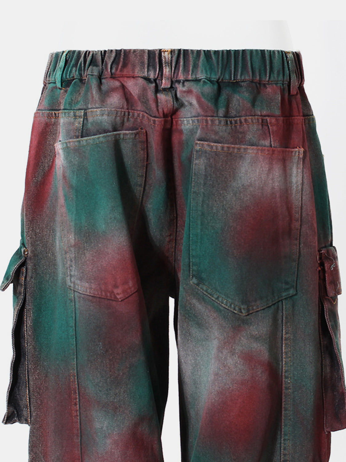 FZ Women's Spray-Painted Wide Leg Cargo Denim Pants - FZwear