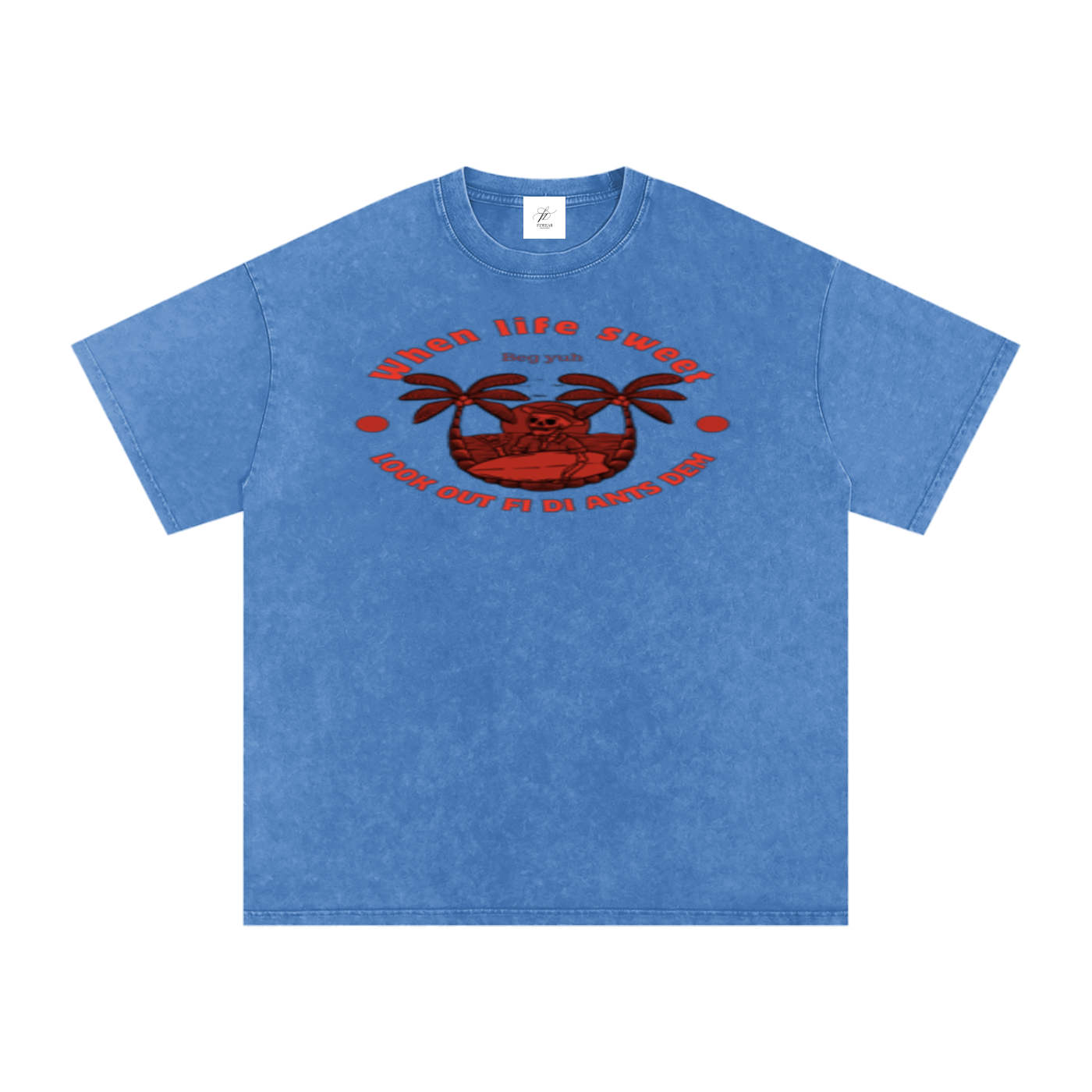 FZ Unisex Snow Washed Oversized Cotton Tee