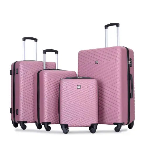 FZ Travelhouse  Rotating Wheels with TSA Lock 4-Piece ABS Suitcase