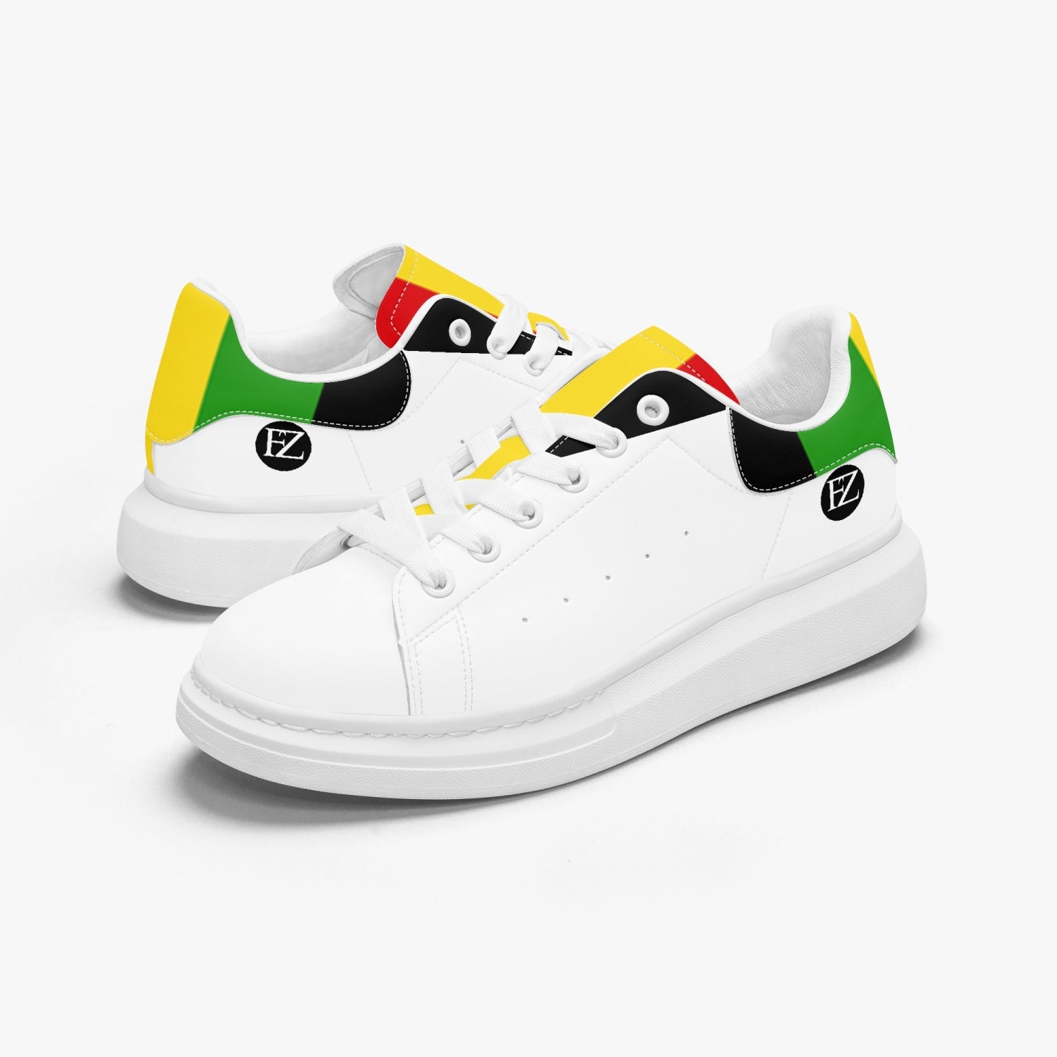 FZ Unisex Rasta Leather Oversized Sneakers - FZwear