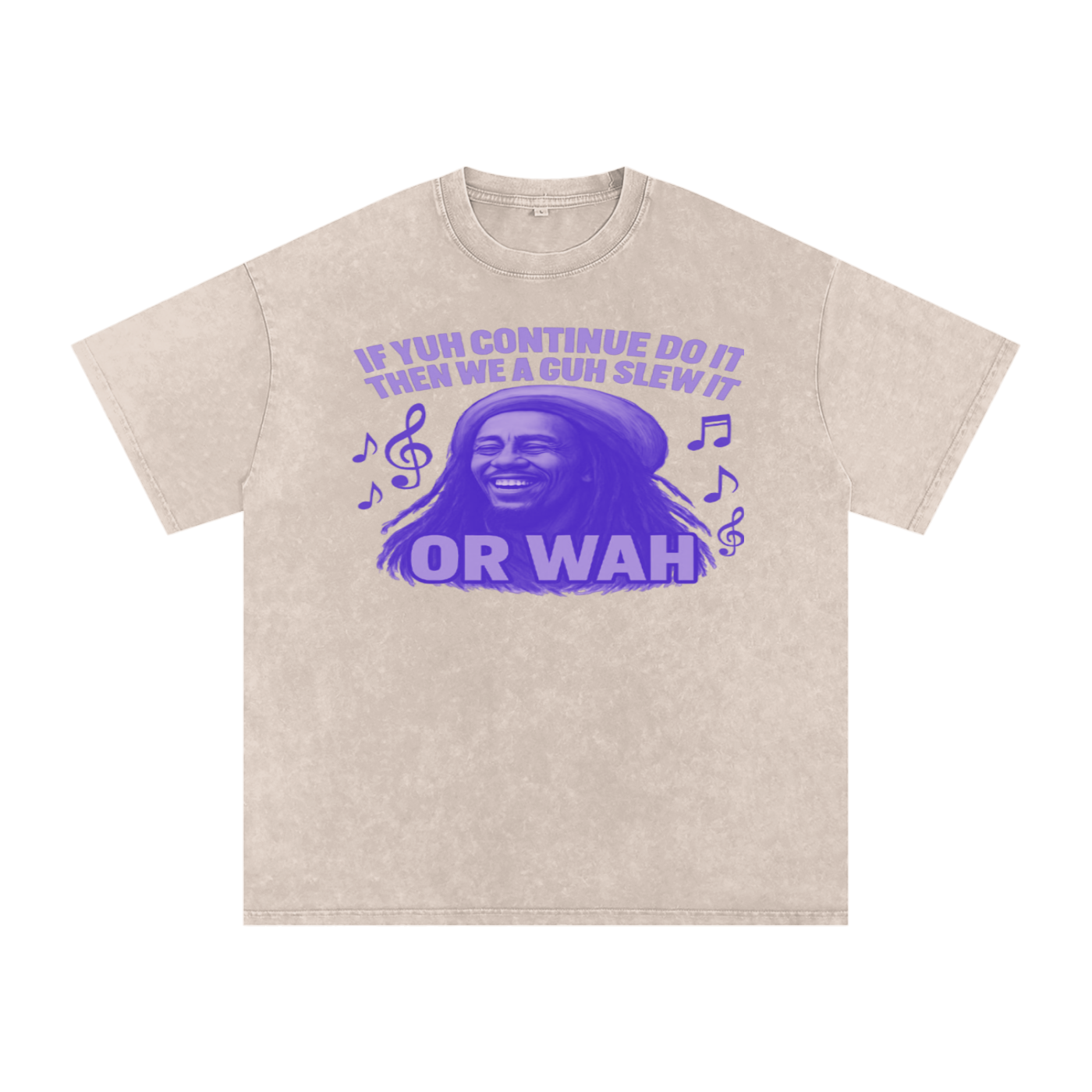 FZ Unisex "Or Wah" Acid Wash Oversize Tee
