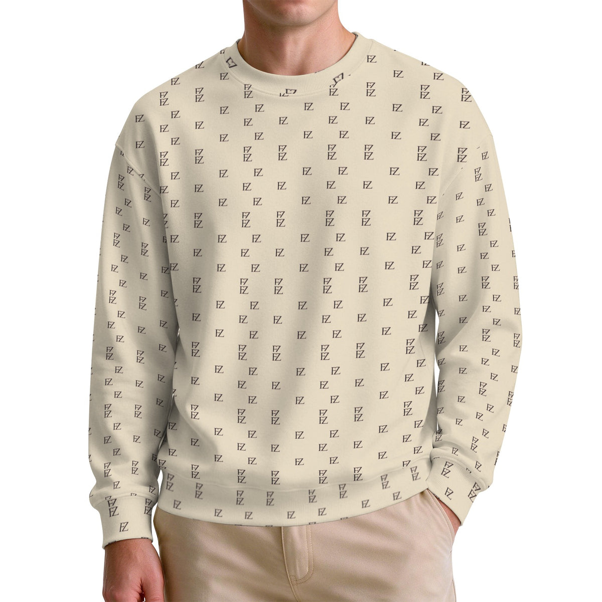 FZ Men's Original Monogram Crewneck Sweater Pullover