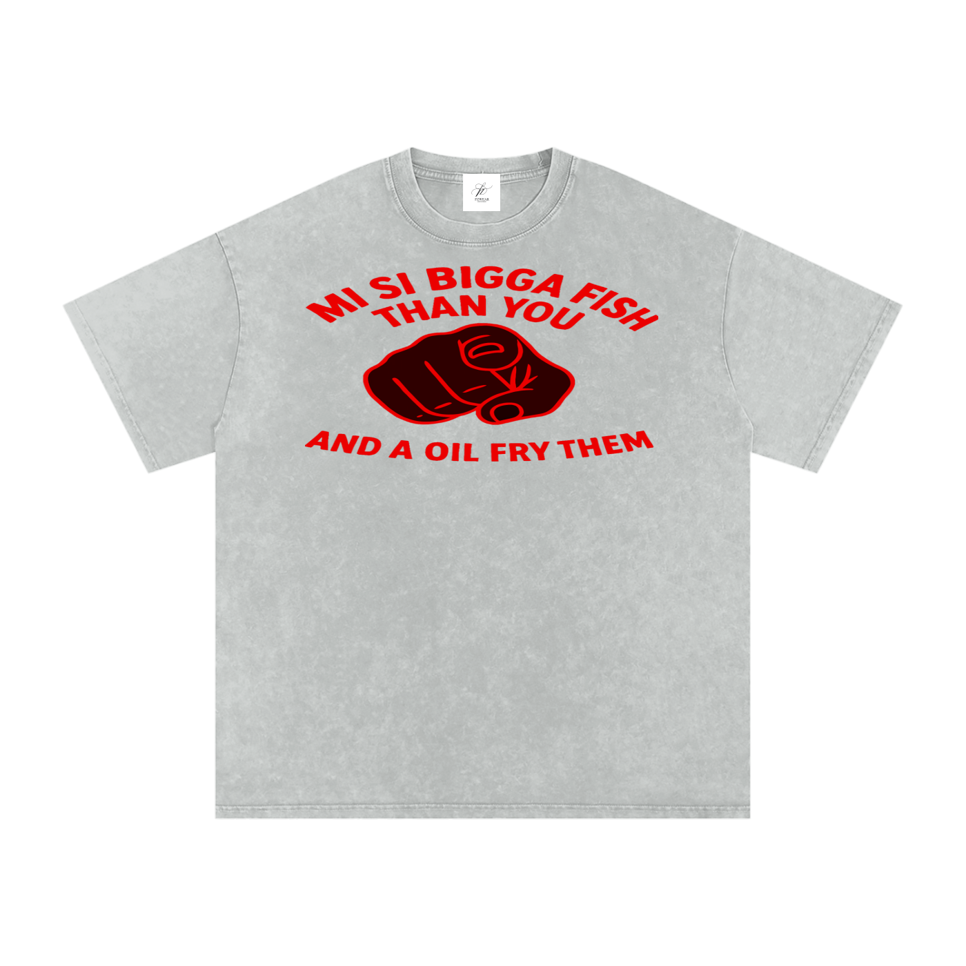 FZ Unisex Acid Wash Fry Oversize Tee