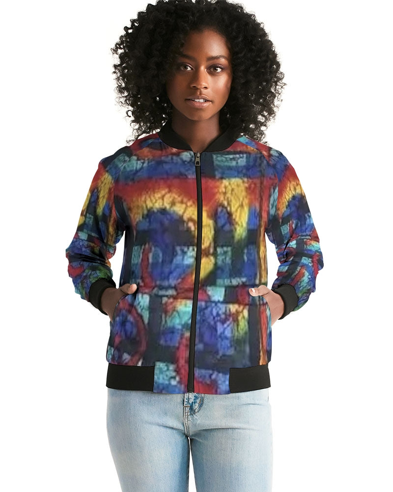 FZ AFRICAN ABSTRACT PRINT Women's Bomber Jacket - FZwear