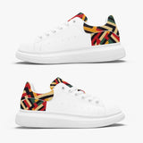 FZ Unisex African Print Leather Oversized Sneakers - FZwear