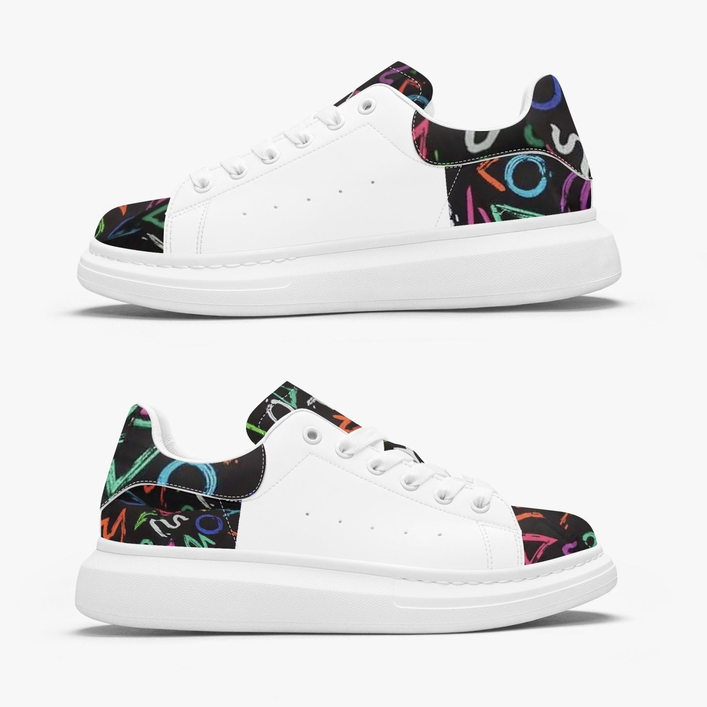 FZ Unisex. Leather Oversized Sneakers JetPrint