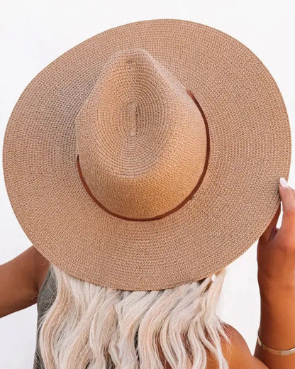 FZ Wide Brim Tied Detail Straw Hat