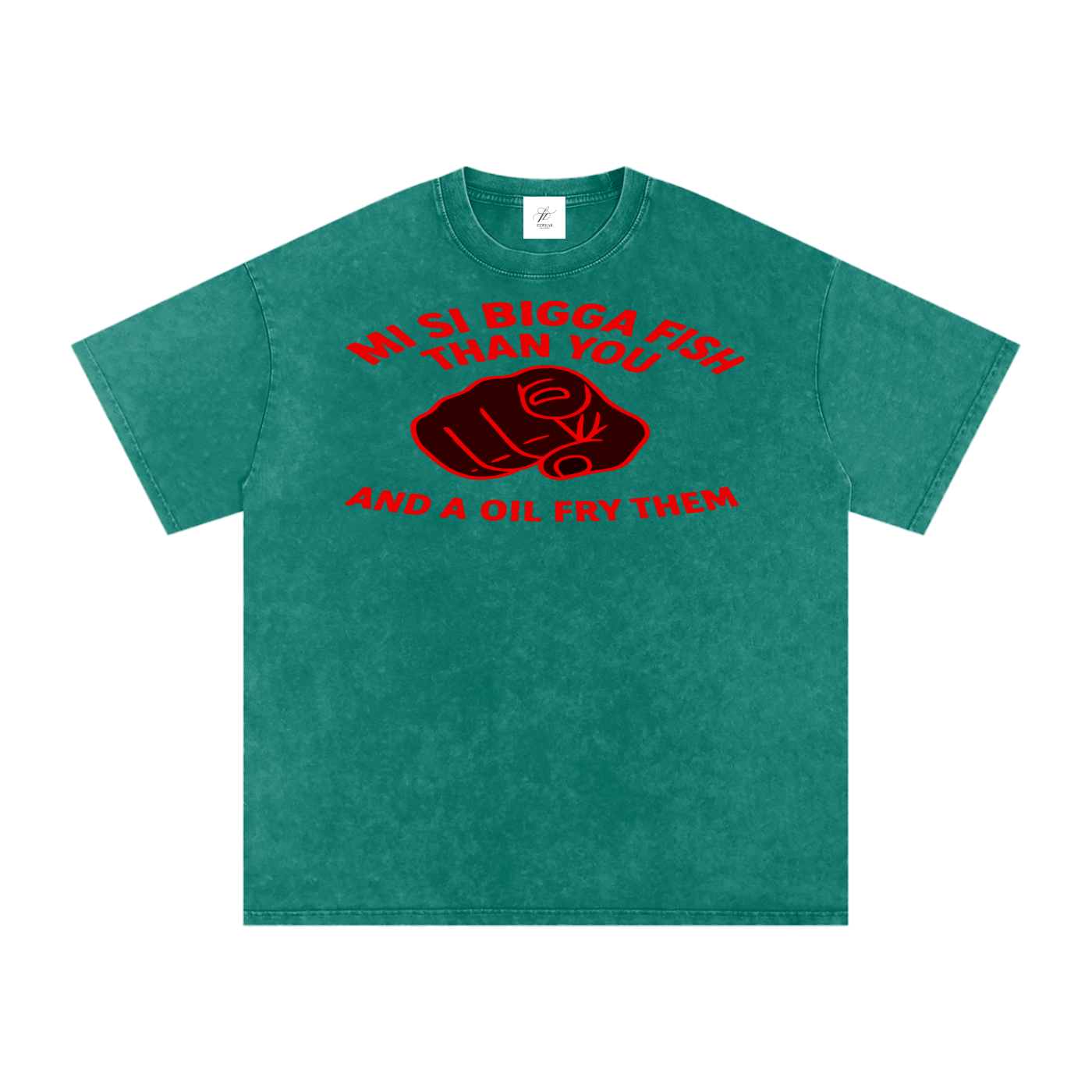 FZ Unisex Acid Wash Fry Oversize Tee