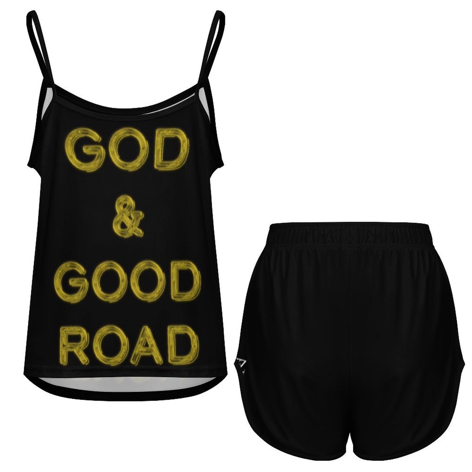 FZ Women's Spaghetti Strap Shorts Pajama Suit