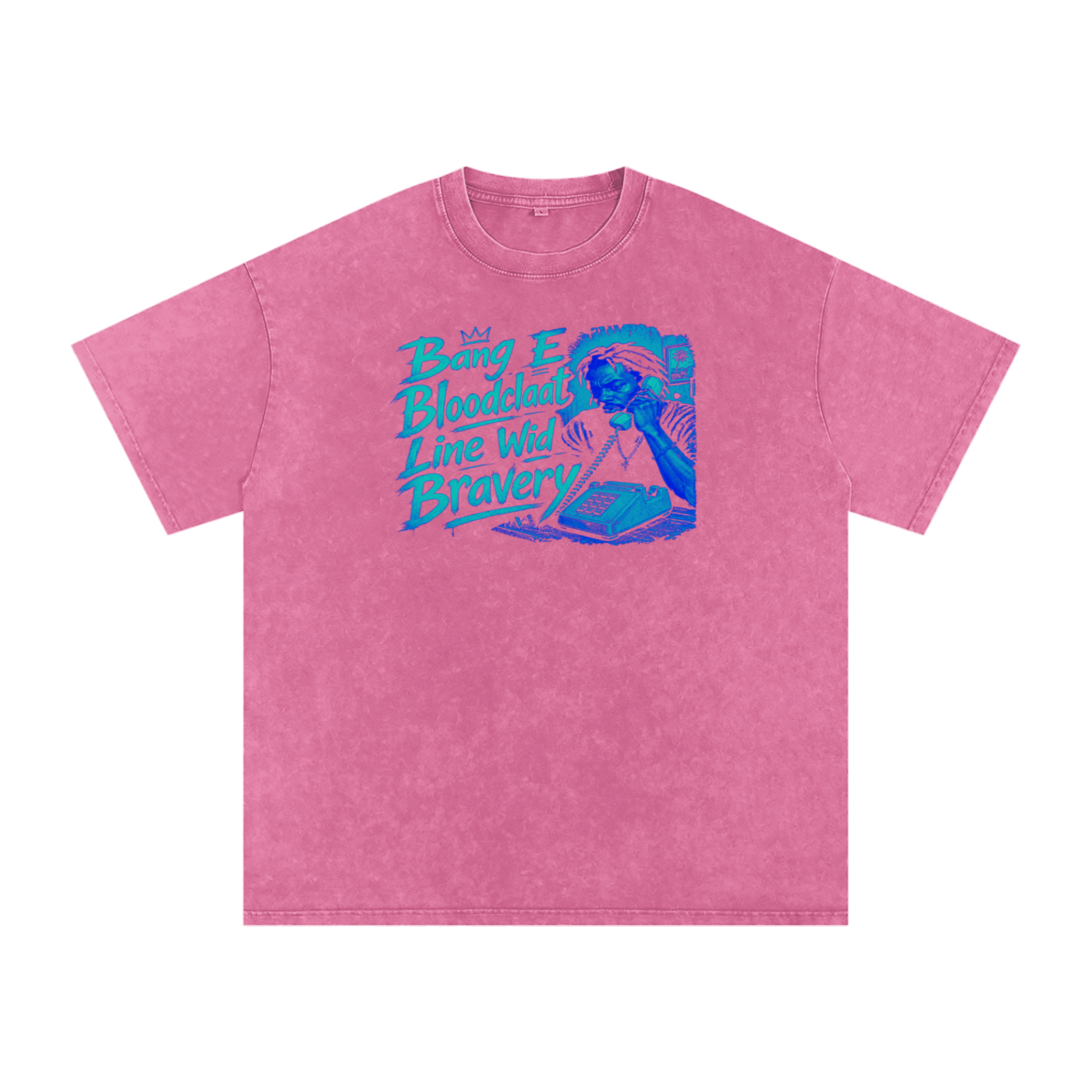 FZ Unisex Snow Washed Oversized Bang Cotton Tee