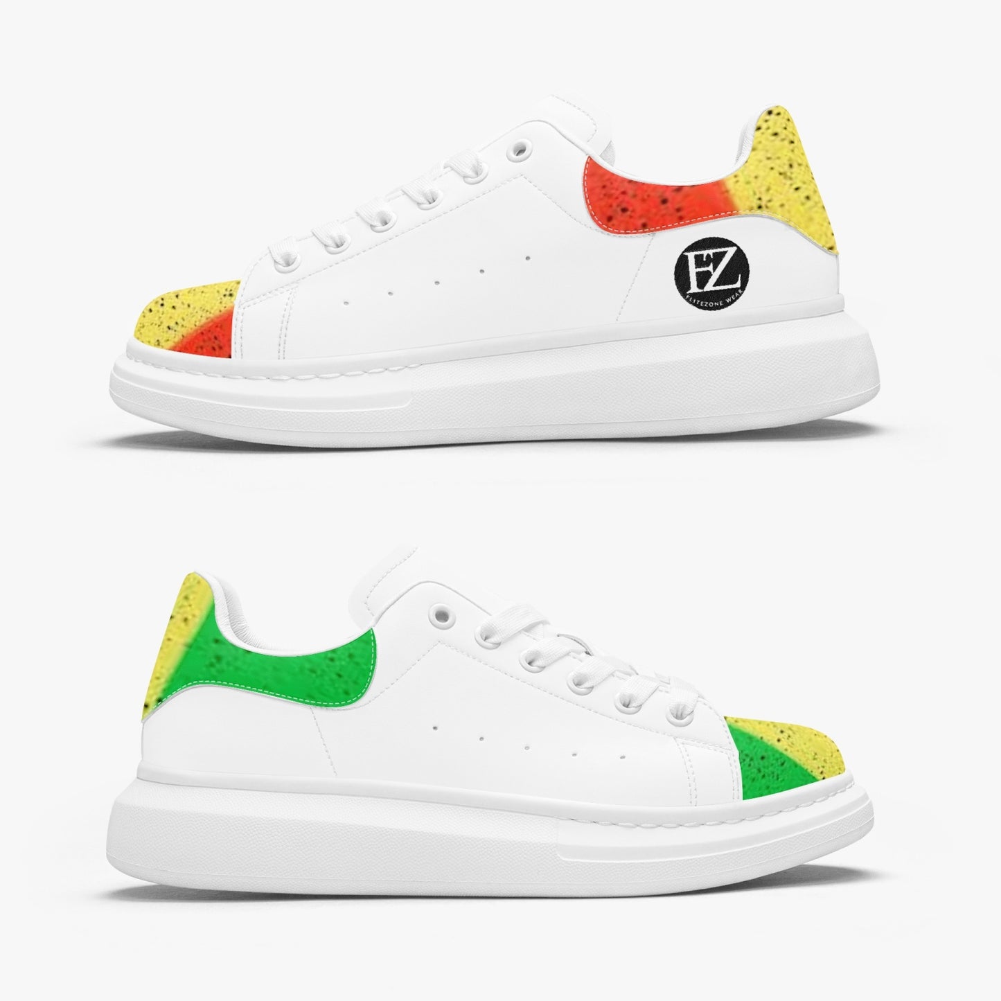 FZ Unisex Rasta Yaad Leather Oversized Sneakers - FZwear