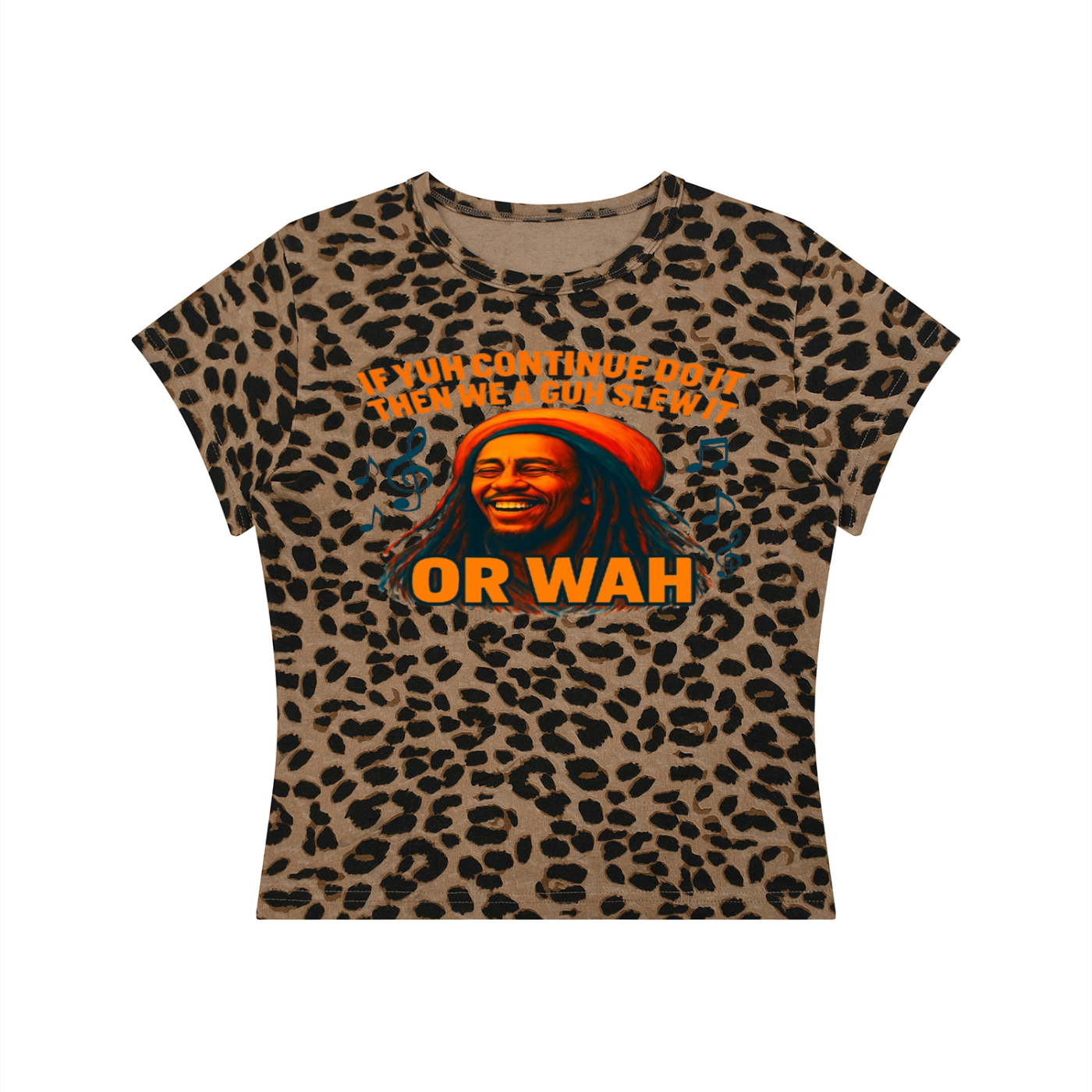 FZ Women’s Leopard Print Or Wah Crop Tee