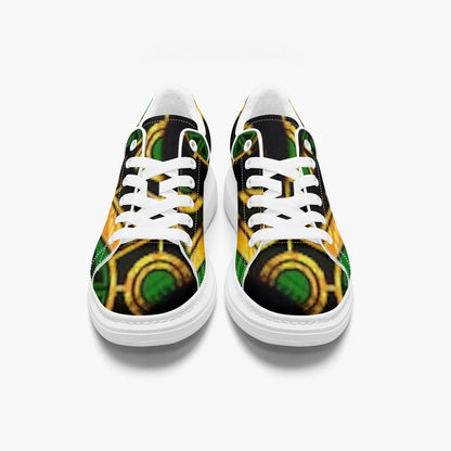 FZ Unisex Leather Oversized African Print Sneakers
