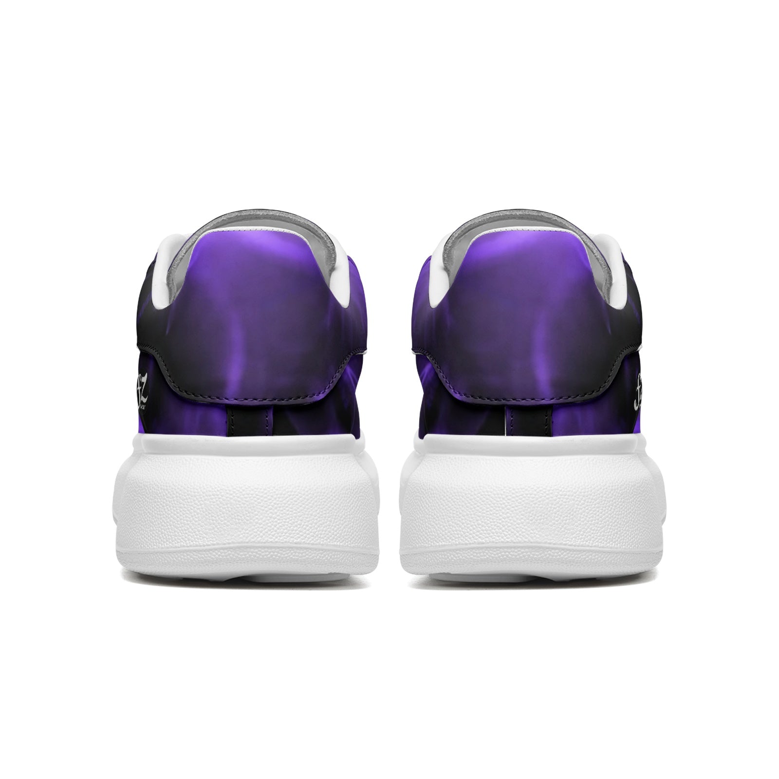 FZ Unisex Non Slip Lace Up Faux Leather Sneakers