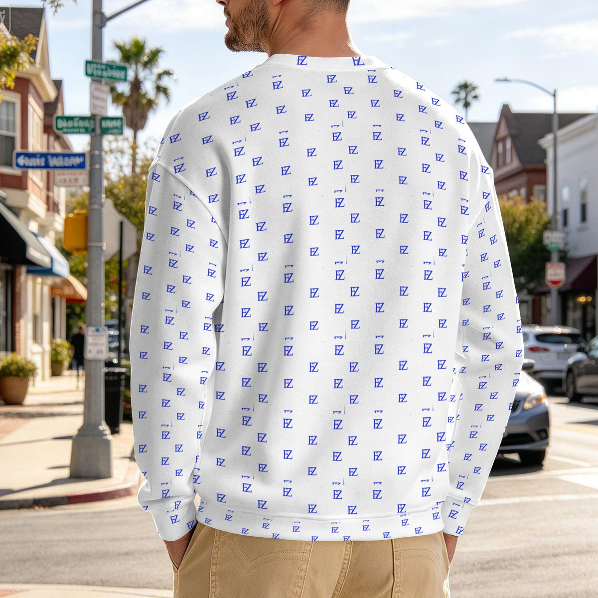 FZ Men's Original Monogram Crewneck Sweater Pullover