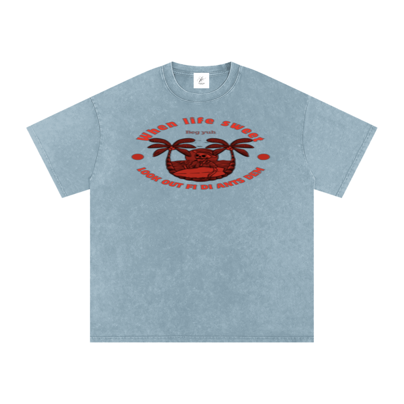FZ Unisex Snow Washed Oversized Cotton Tee