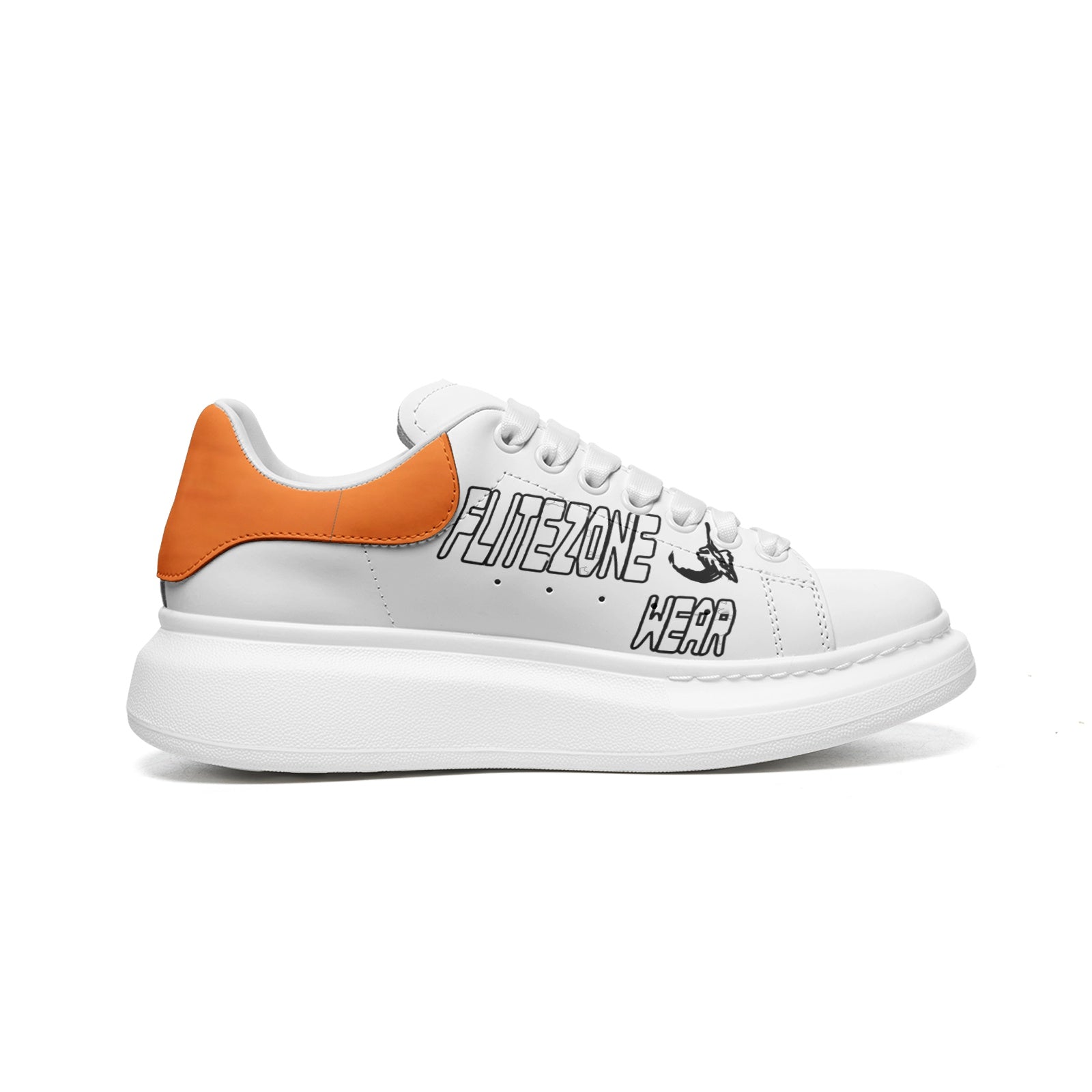 FZ Unisex Non Slip Lace Up Faux Leather Sneakers