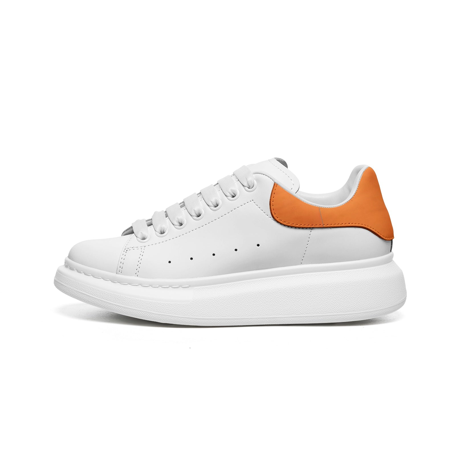 FZ Unisex Non Slip Lace Up Faux Leather Sneakers