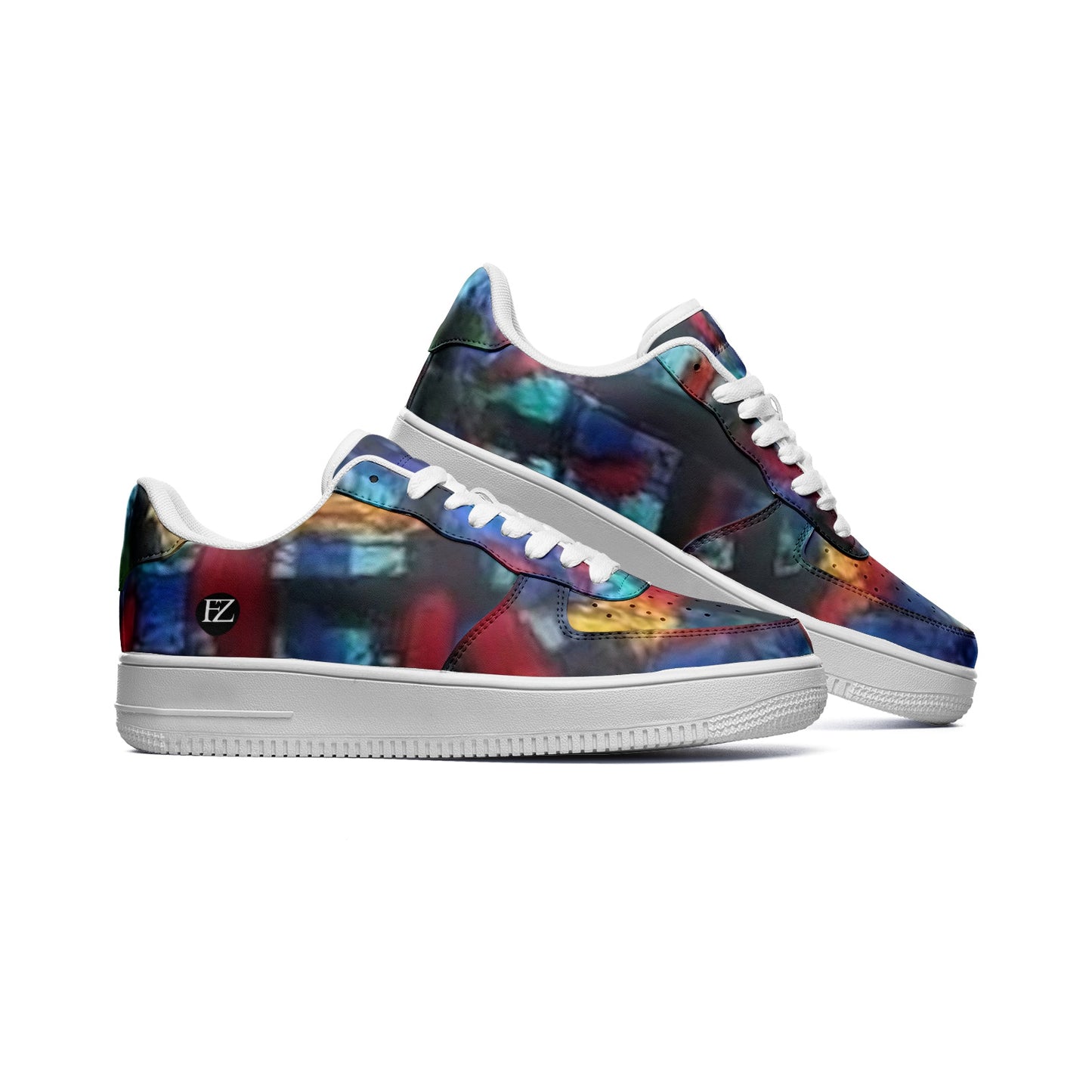 FZ African Print Unisex Low Top Leather Sneakers - FZwear