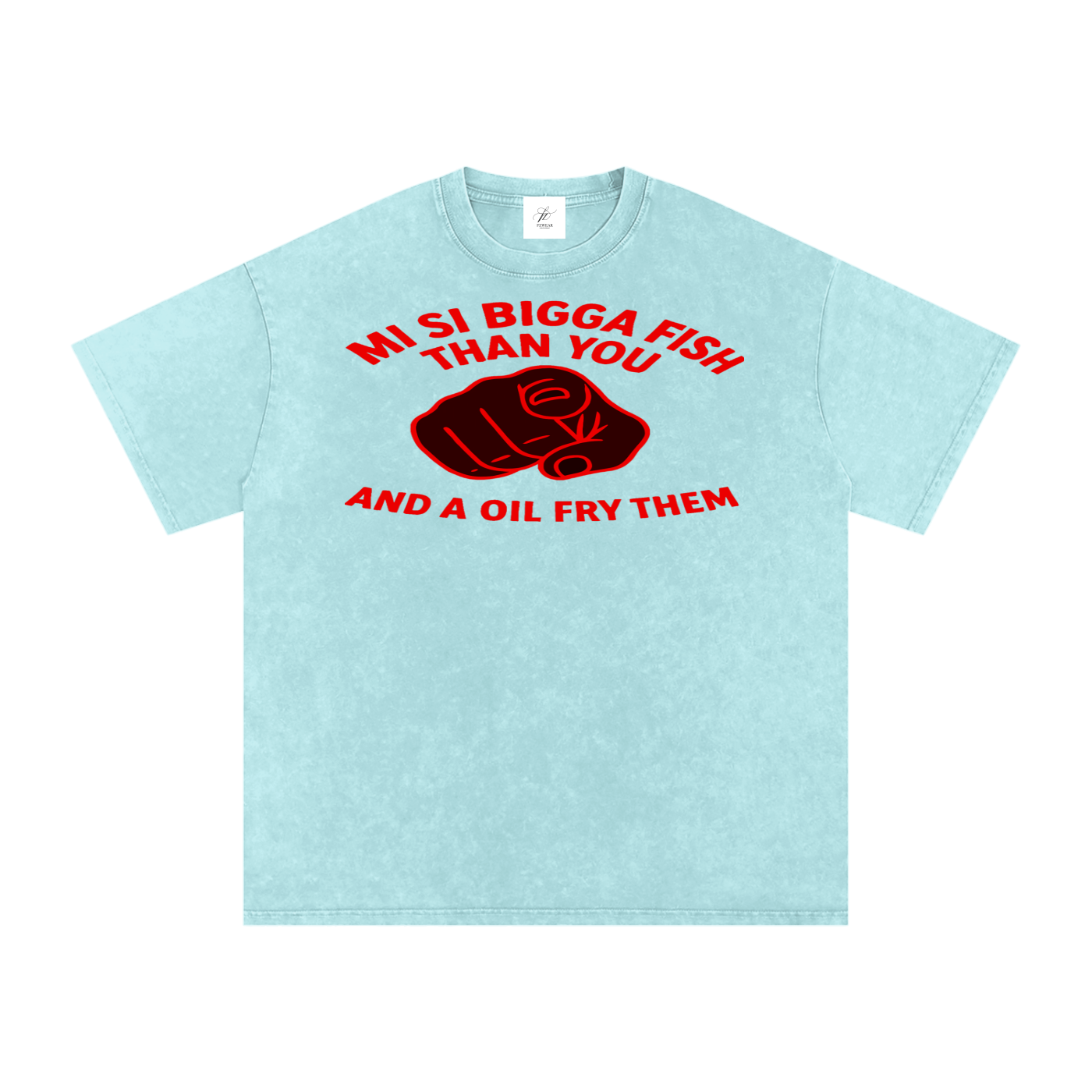 FZ Unisex Acid Wash Fry Oversize Tee