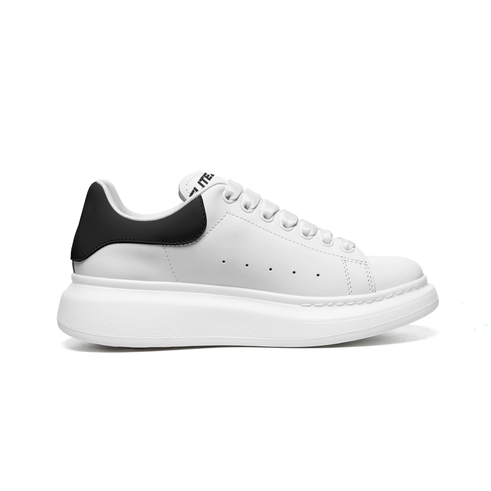 FZ Unisex Non Slip Lace Up Faux Leather Sneakers