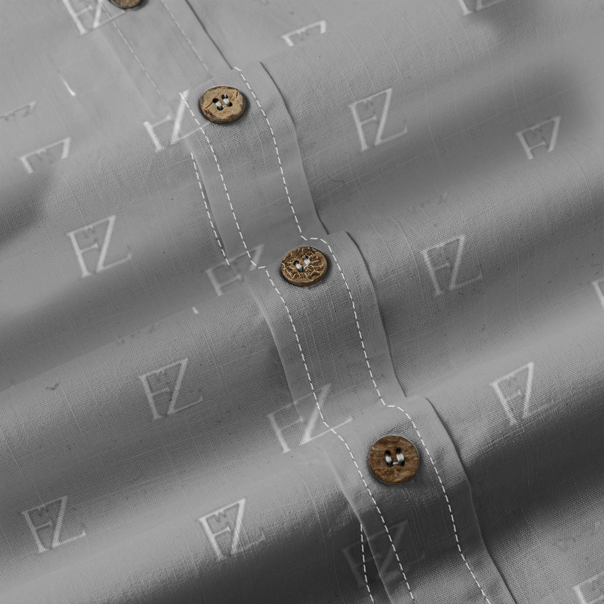 FZ Men's Casual Lapel Long Sleeve Cotton Dress Shirt