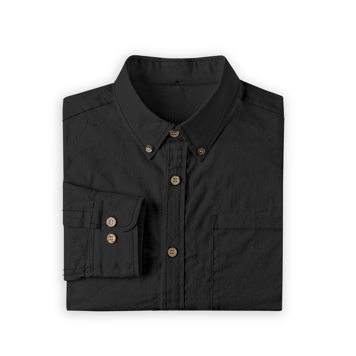 FZ Men's Casual Lapel Long Sleeve Cotton Dress Shirt