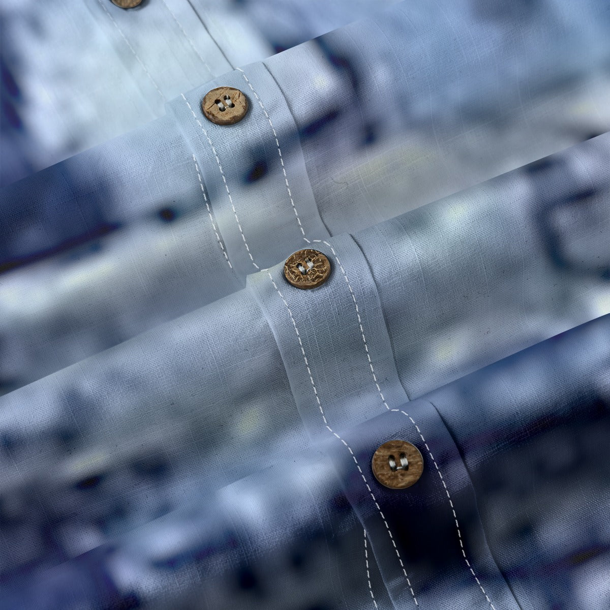 FZ Men's Casual Lapel Long Sleeve Cotton Dress Shirt