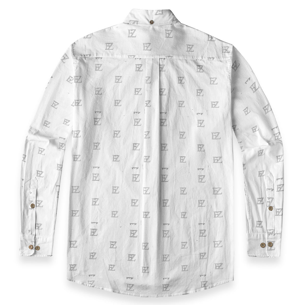 FZ Men's Casual Lapel Long Sleeve Cotton Dress Shirt