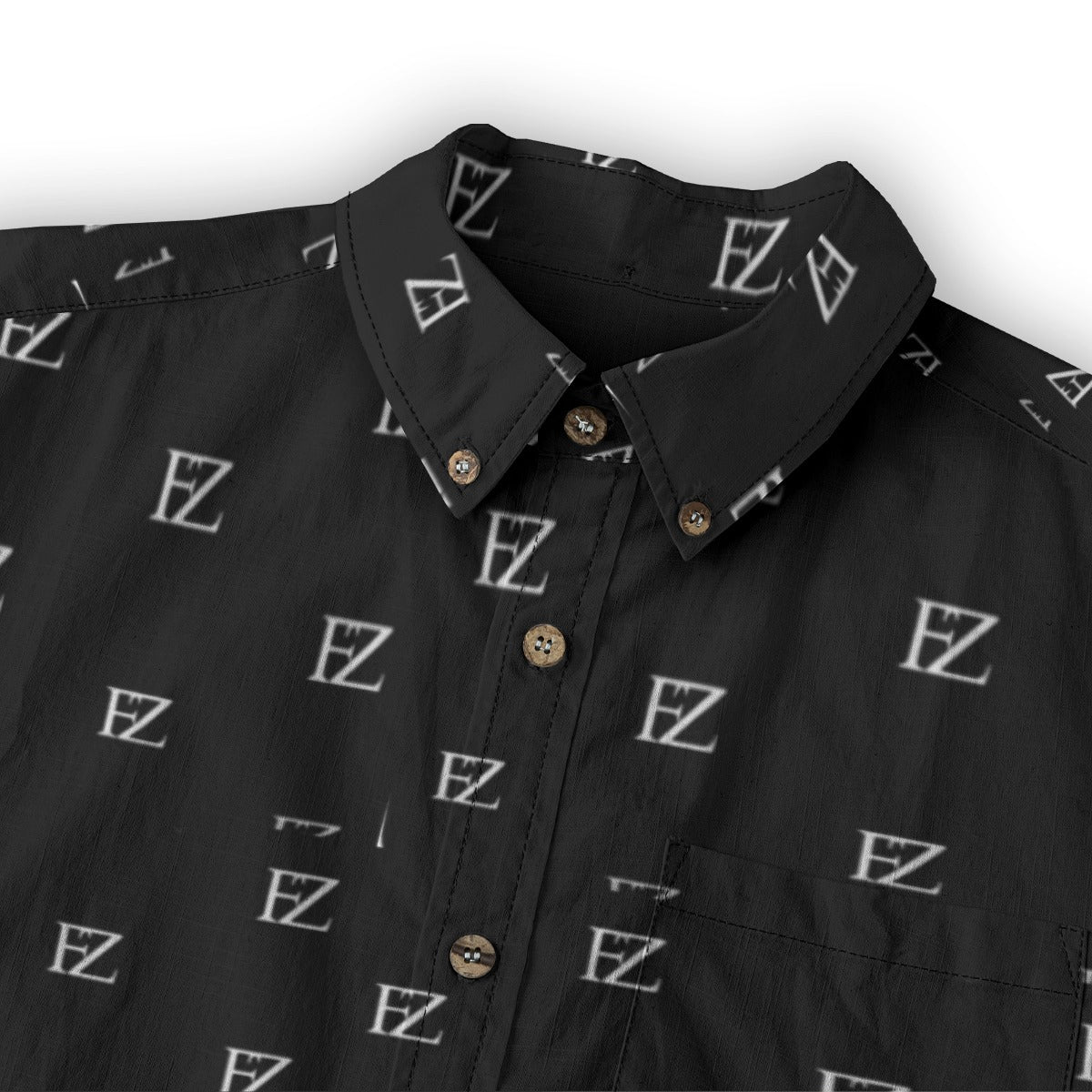 FZ Men's Casual Lapel Long Sleeve Cotton Dress Shirt