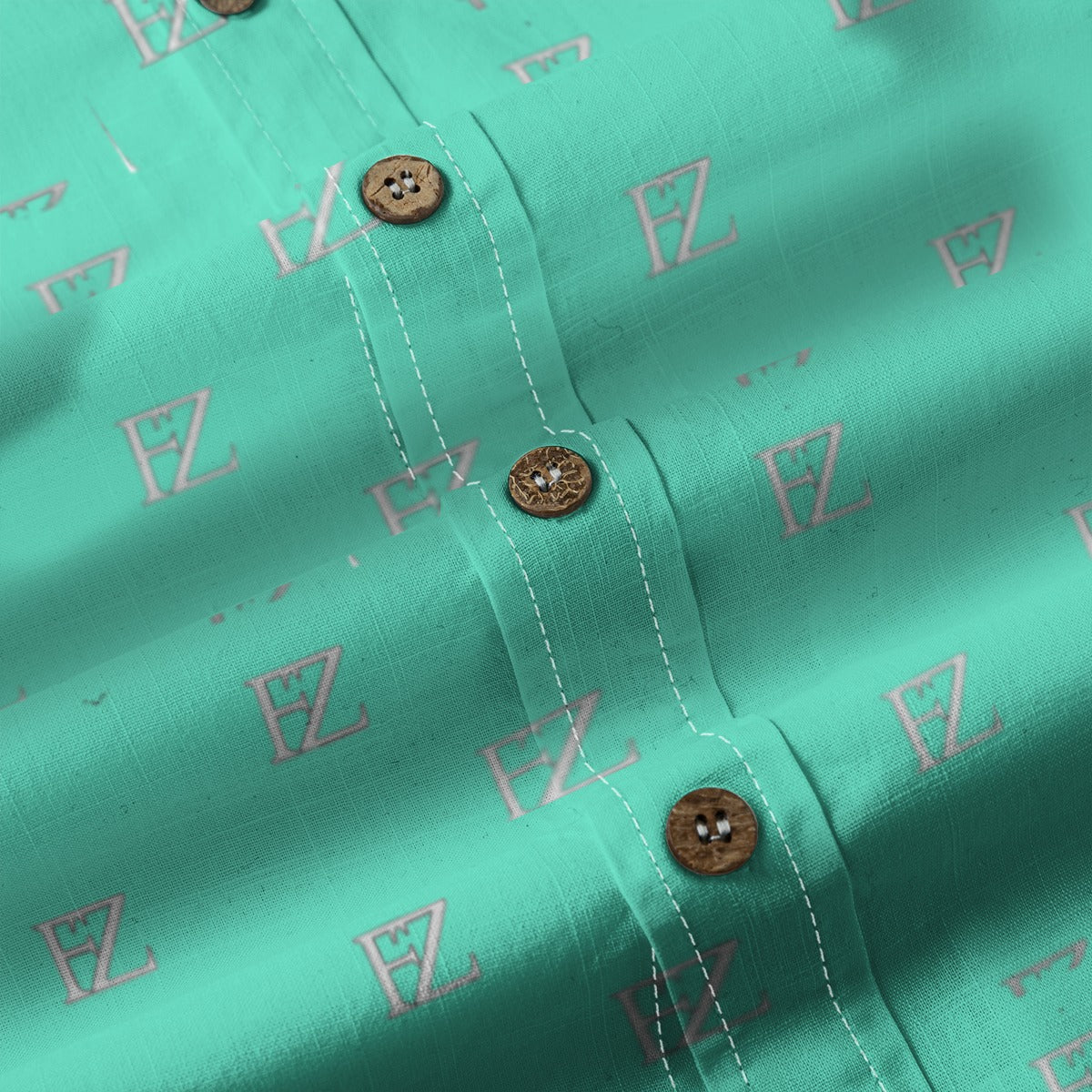 FZ Men's Casual Lapel Long Sleeve Cotton Dress Shirt