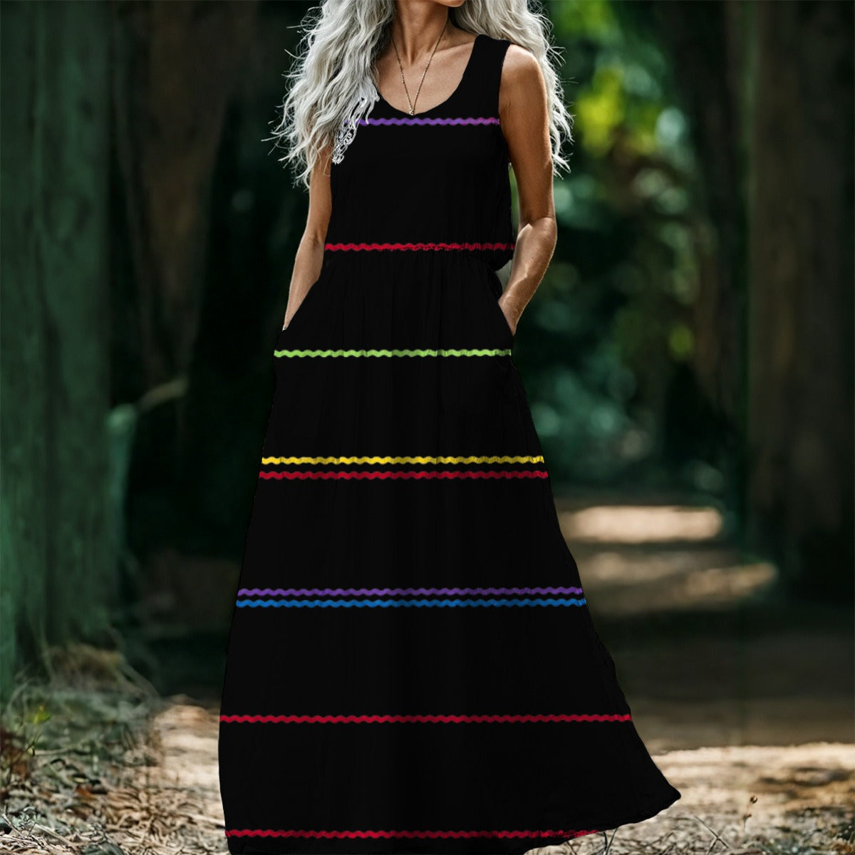 FZ Women’s Regular and Plus Size Sleeveless Maxi Dress