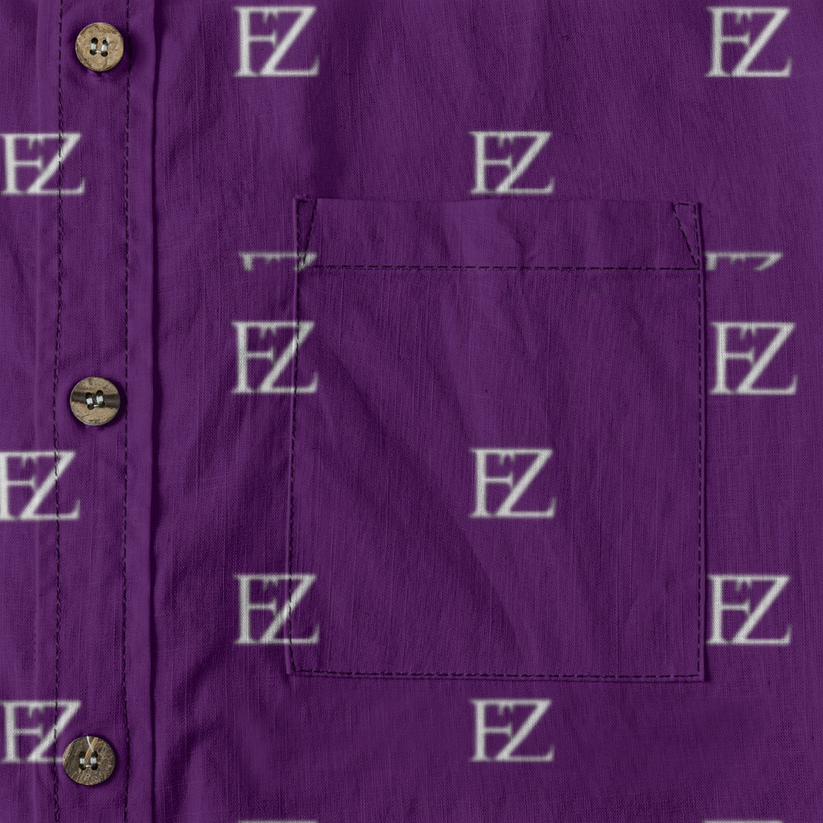 FZ Men's Casual Lapel Long Sleeve Cotton Dress Shirt