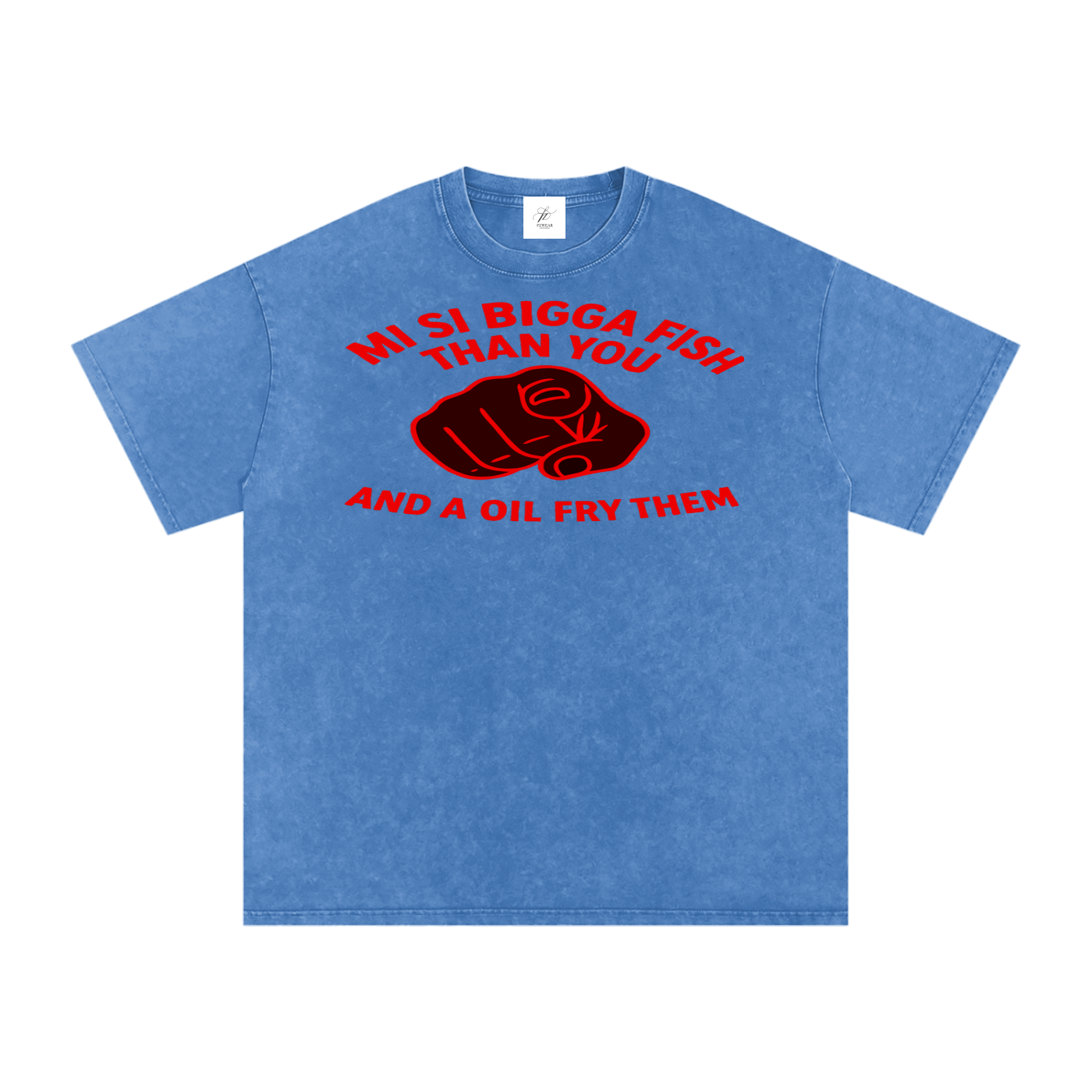FZ Unisex Acid Wash Fry Oversize Tee