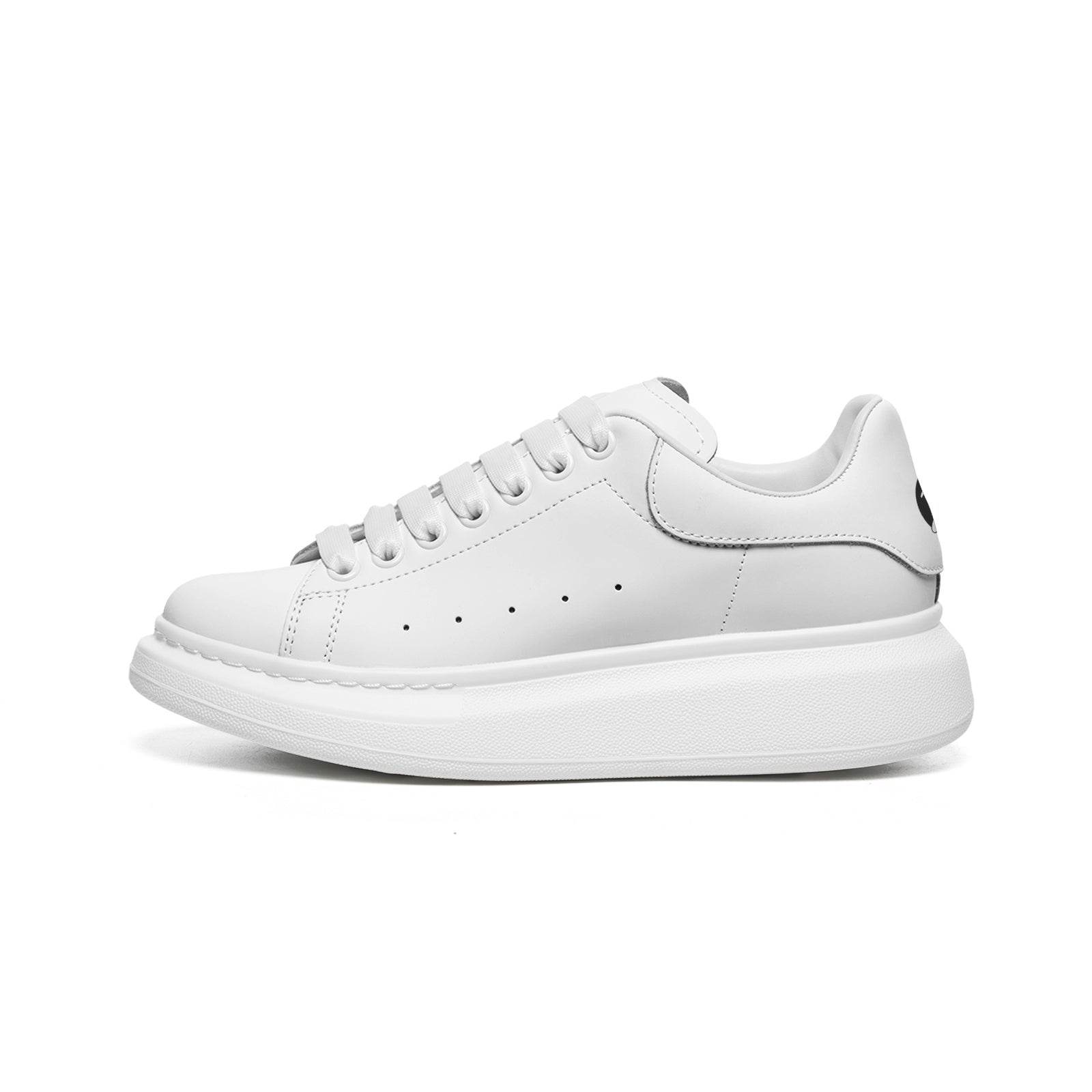 FZ Unisex Non Slip Lace Up Faux Leather Sneakers