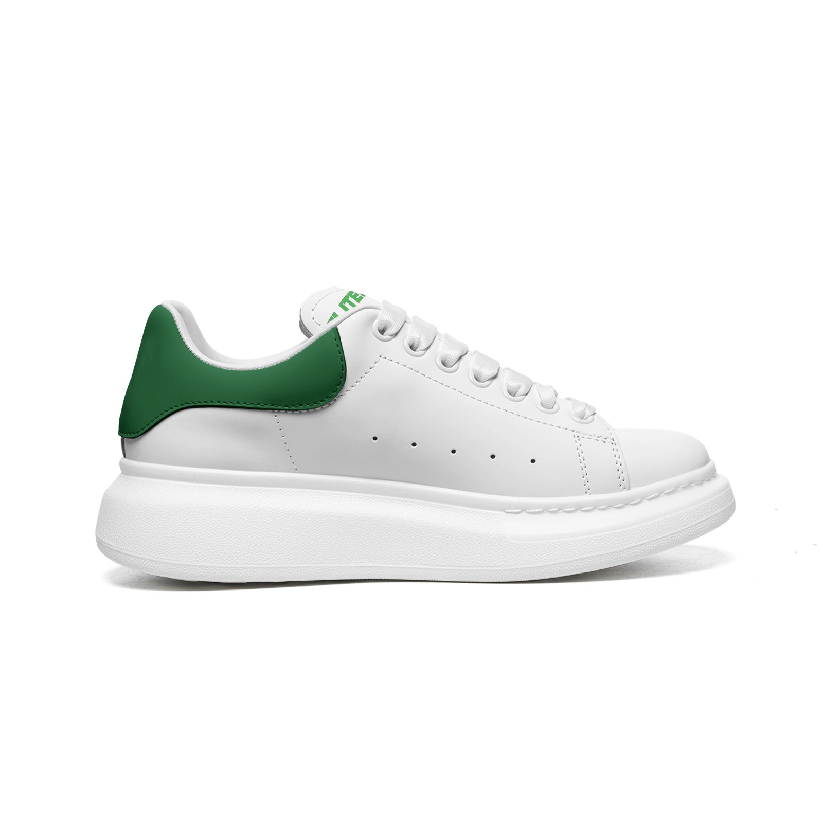 FZ Unisex Non Slip Lace Up Faux Leather Sneakers