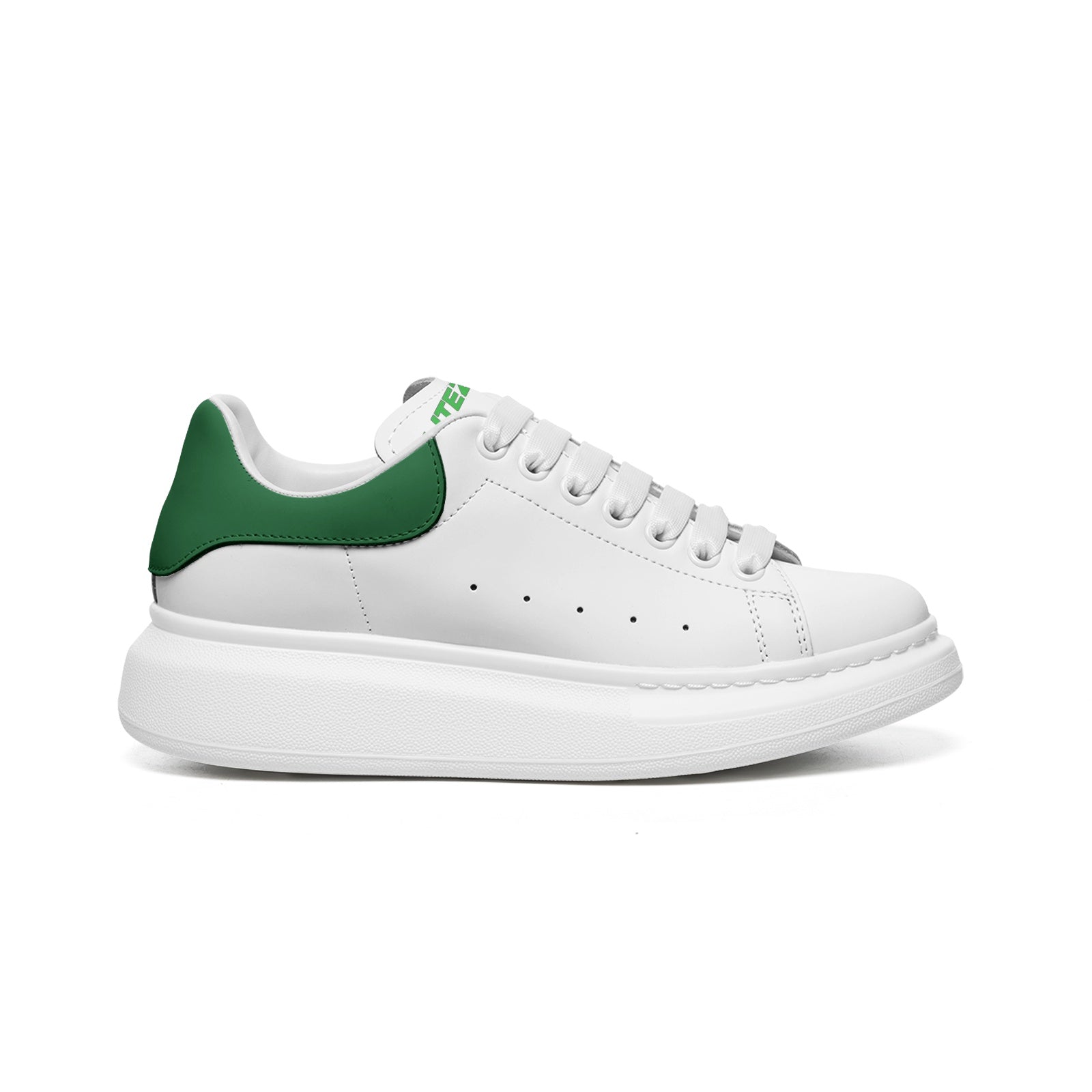 FZ Unisex Non Slip Lace Up Faux Leather Sneakers