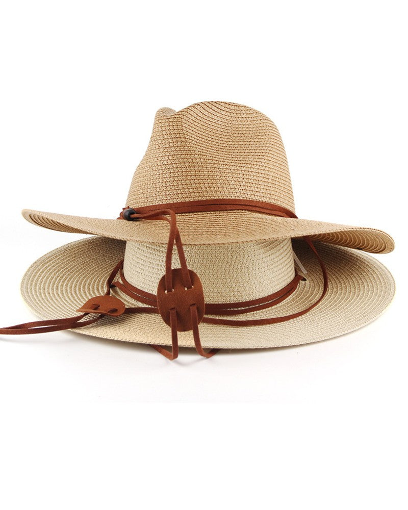 FZ Wide Brim Tied Detail Straw Hat - FZwear