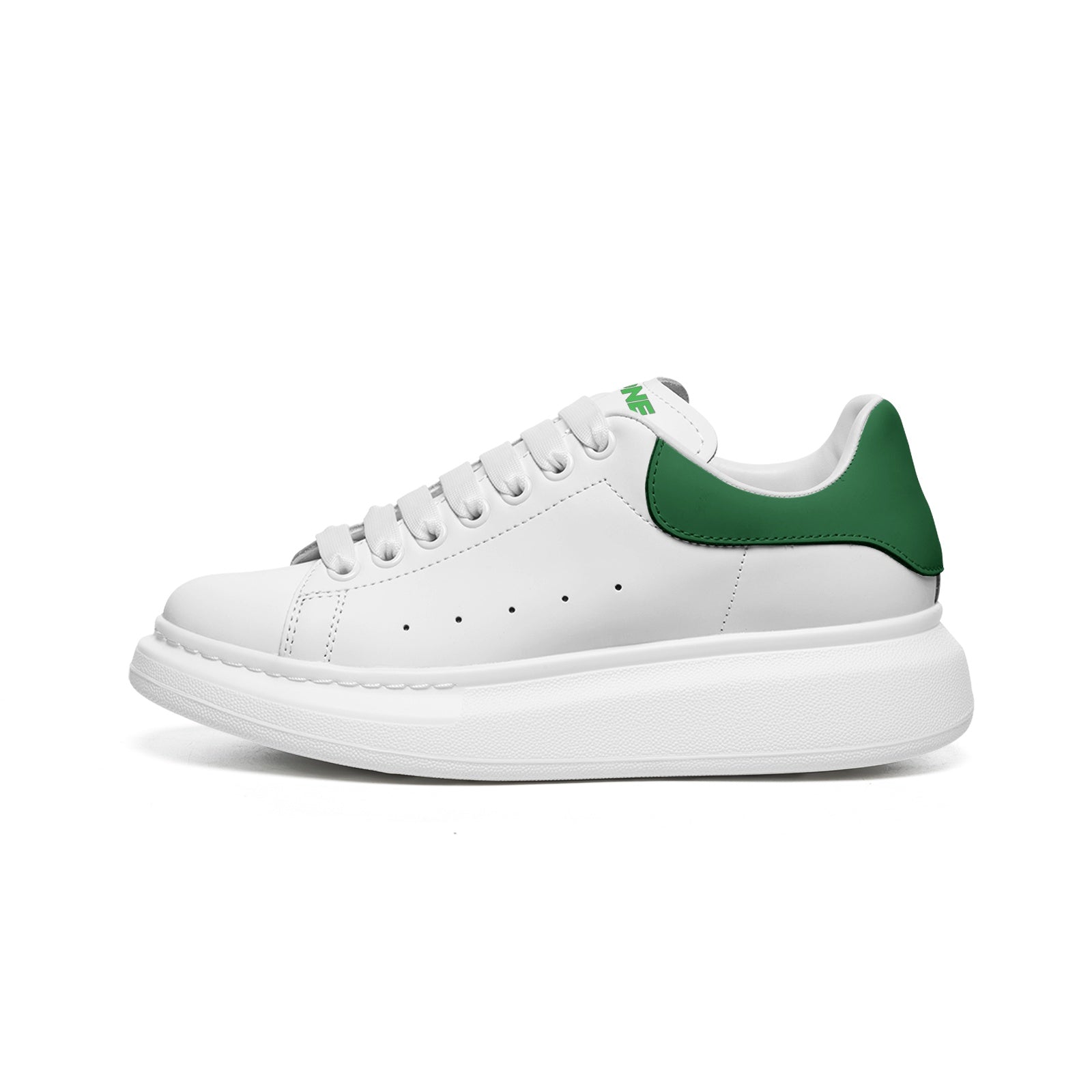 FZ Unisex Non Slip Lace Up Faux Leather Sneakers