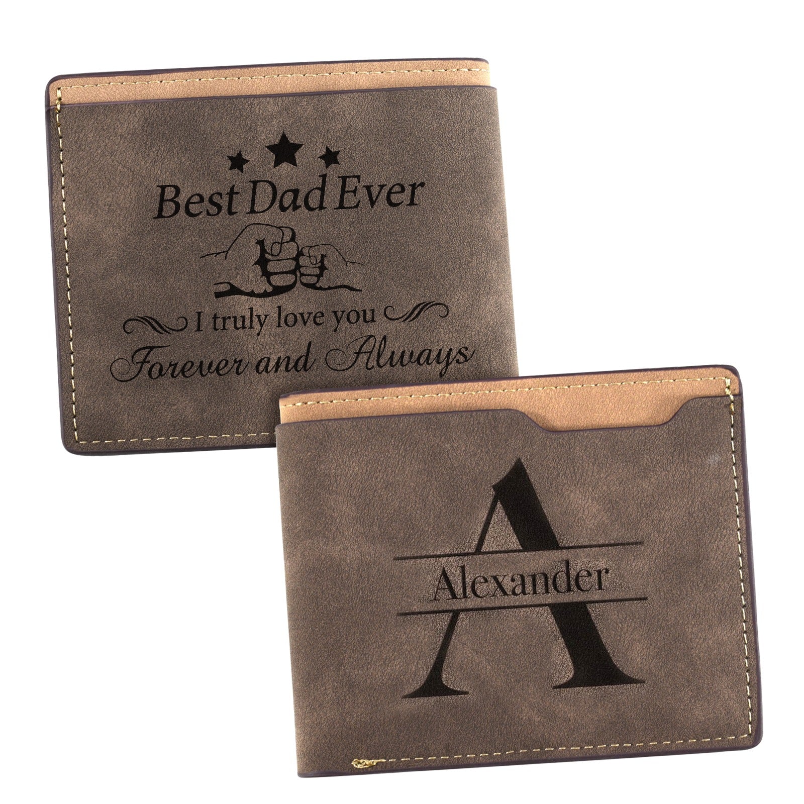 FZ Custom Engraved No Zipper Wallet