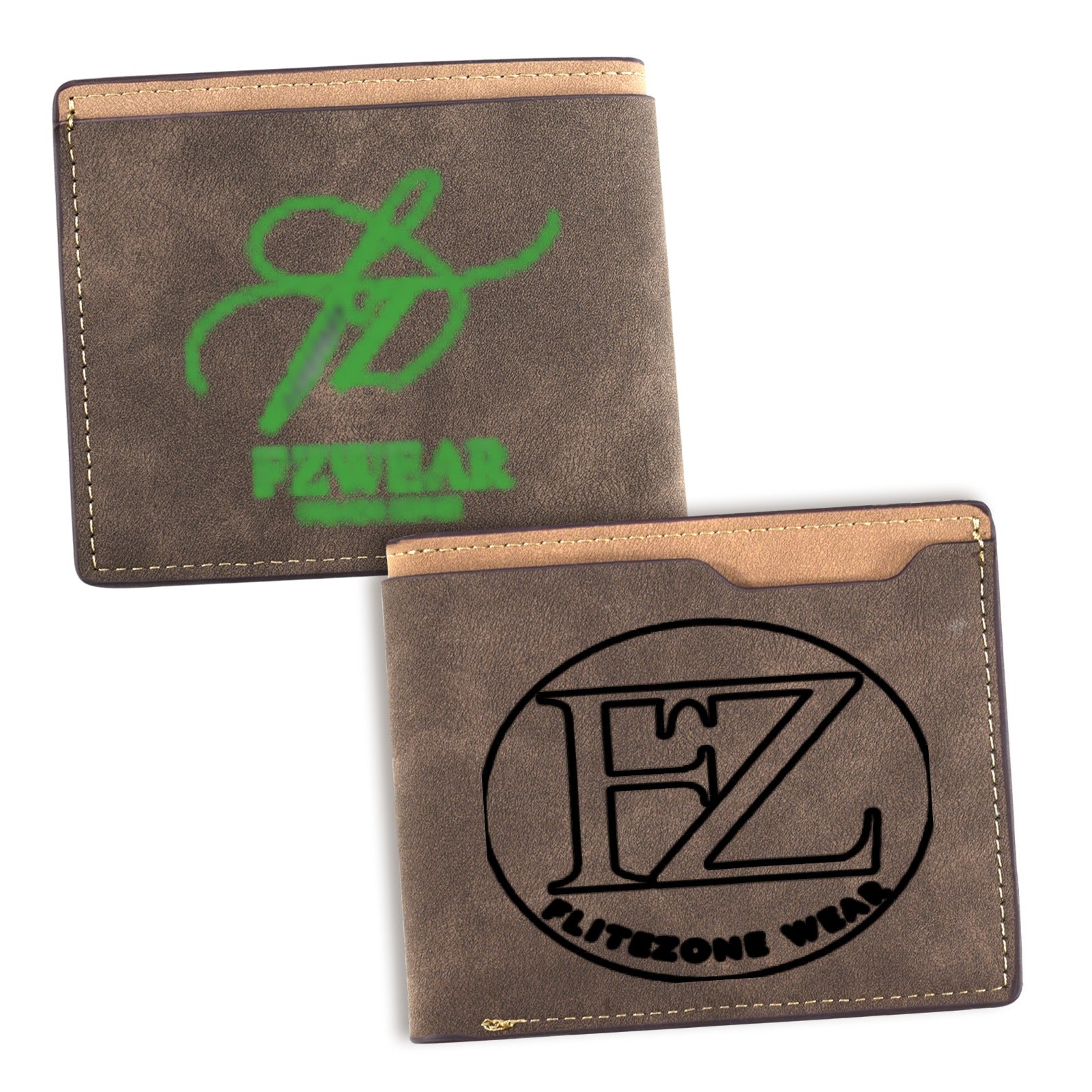 FZ Custom Engraved No Zipper Wallet